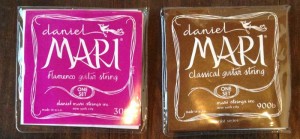 L-R : The #300 Mari Flamenco Guitar Strings & the #900b Mari Artist Series Classical Guitar Strings
